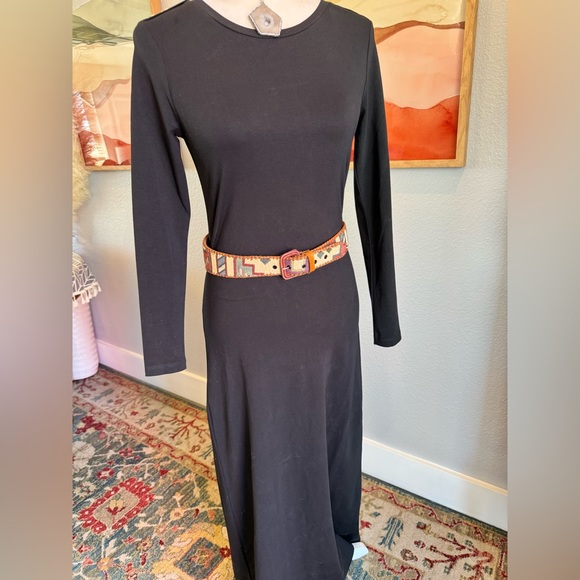 Vintage Aztec Patterned Faux Leather Belt - Picture 2 of 8